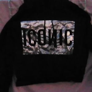 Basic Black high-rise hoodie